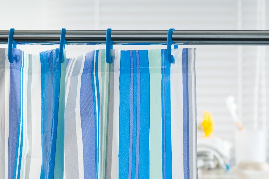 Cortinas De Baño Con Tonos Azules Y Blanco