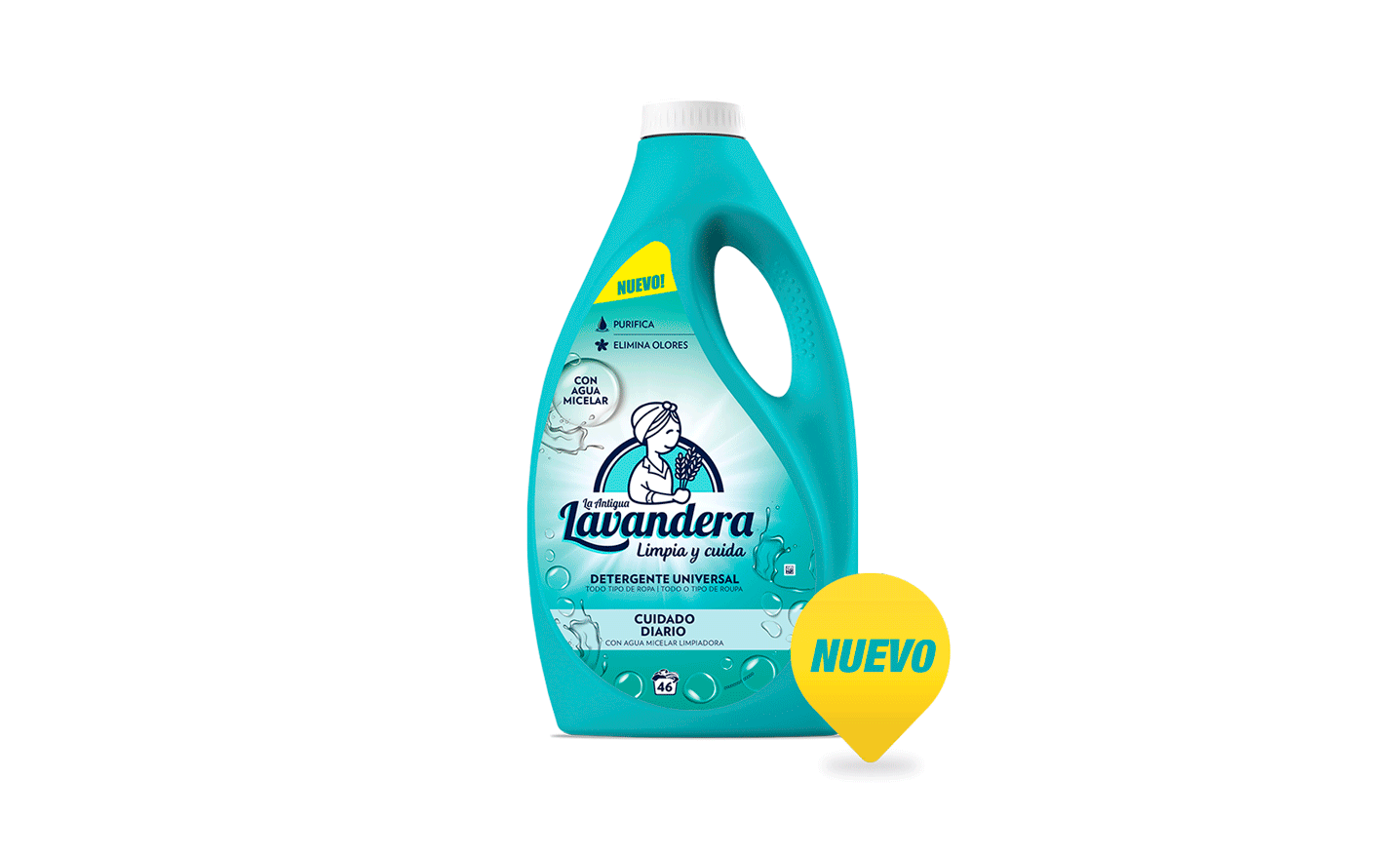 Detergente universal cuidado diario con agua micelar - La Lavandera